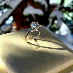 Solid 18k gold 2.65ct lab round diamond ring